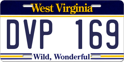 WV license plate DVP169