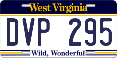 WV license plate DVP295