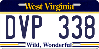 WV license plate DVP338