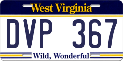 WV license plate DVP367