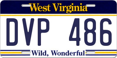 WV license plate DVP486