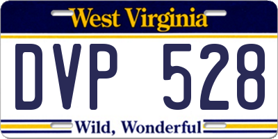 WV license plate DVP528