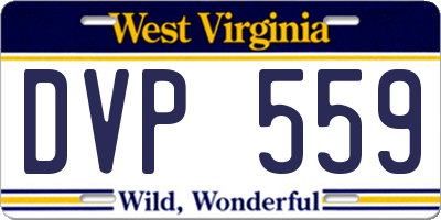 WV license plate DVP559