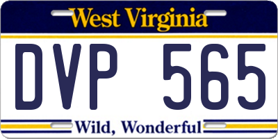 WV license plate DVP565