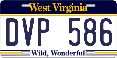 WV license plate DVP586