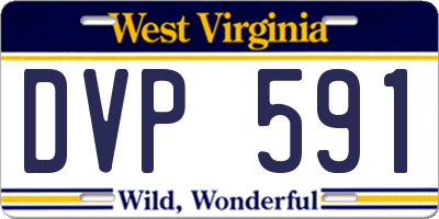 WV license plate DVP591