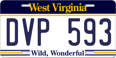 WV license plate DVP593
