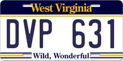 WV license plate DVP631