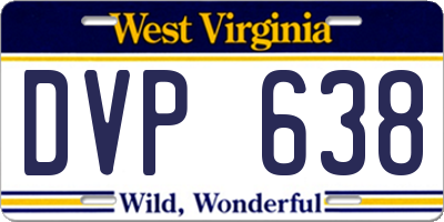 WV license plate DVP638