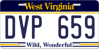 WV license plate DVP659