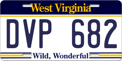 WV license plate DVP682