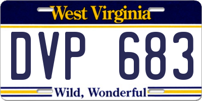 WV license plate DVP683