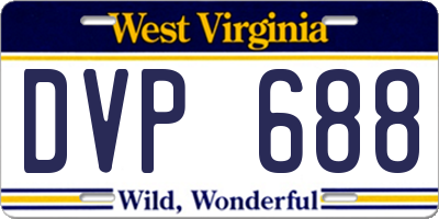 WV license plate DVP688
