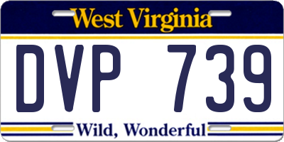 WV license plate DVP739