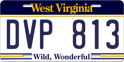 WV license plate DVP813
