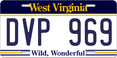 WV license plate DVP969