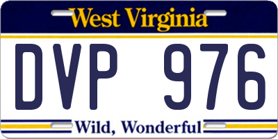 WV license plate DVP976