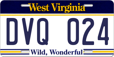 WV license plate DVQ024