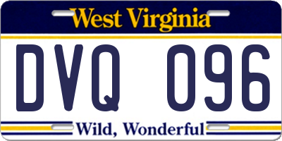 WV license plate DVQ096