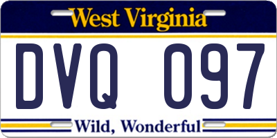 WV license plate DVQ097