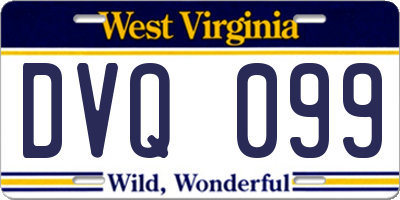 WV license plate DVQ099