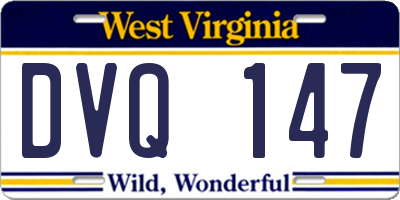 WV license plate DVQ147