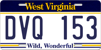 WV license plate DVQ153