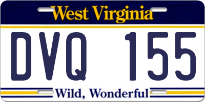 WV license plate DVQ155