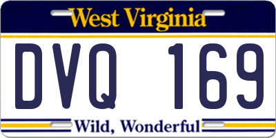WV license plate DVQ169