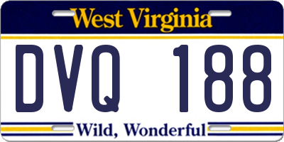WV license plate DVQ188