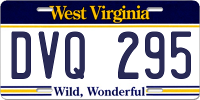 WV license plate DVQ295