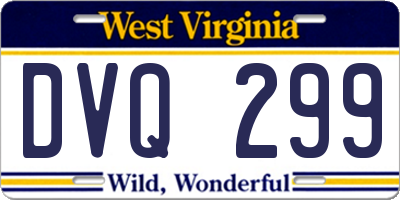 WV license plate DVQ299
