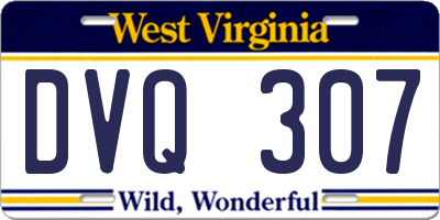 WV license plate DVQ307