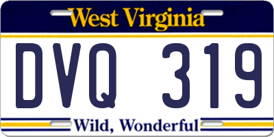 WV license plate DVQ319