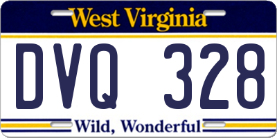 WV license plate DVQ328