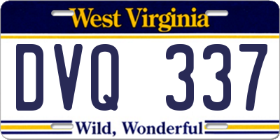 WV license plate DVQ337