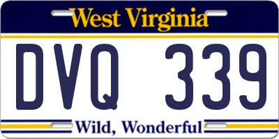 WV license plate DVQ339