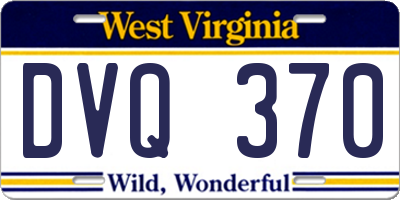 WV license plate DVQ370