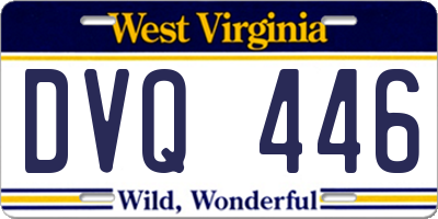 WV license plate DVQ446