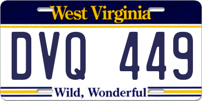 WV license plate DVQ449