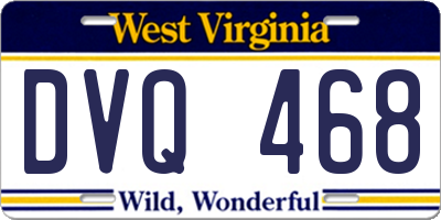 WV license plate DVQ468