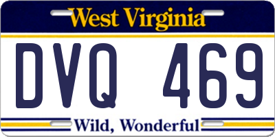 WV license plate DVQ469