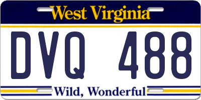 WV license plate DVQ488