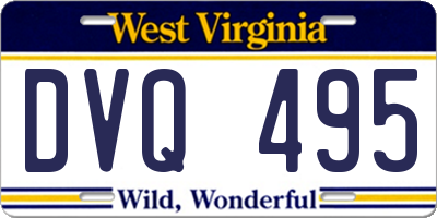 WV license plate DVQ495