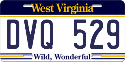WV license plate DVQ529