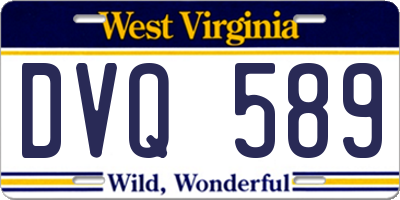 WV license plate DVQ589