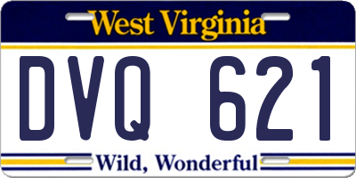 WV license plate DVQ621