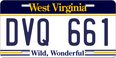 WV license plate DVQ661