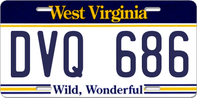 WV license plate DVQ686