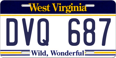 WV license plate DVQ687